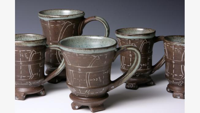 Ceramic mugs from Petkes collection. 