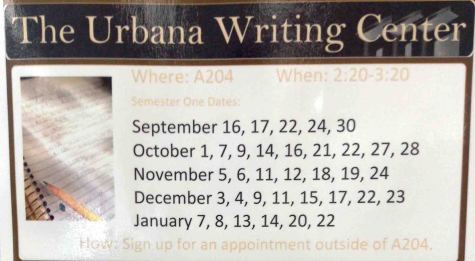 Schedule for the Urbana Writing Center. 