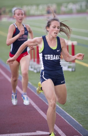 Maria Carberry competing in the two mile run.