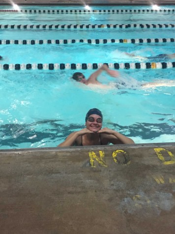 Kimmy Cummings at Urbana swim practice. 