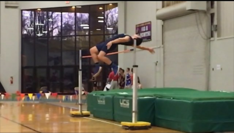 Holson competes in the high jump at Hagerstown Community College