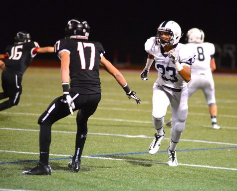 Brendan Schmitz, number 33, in the team's game against Linganore 