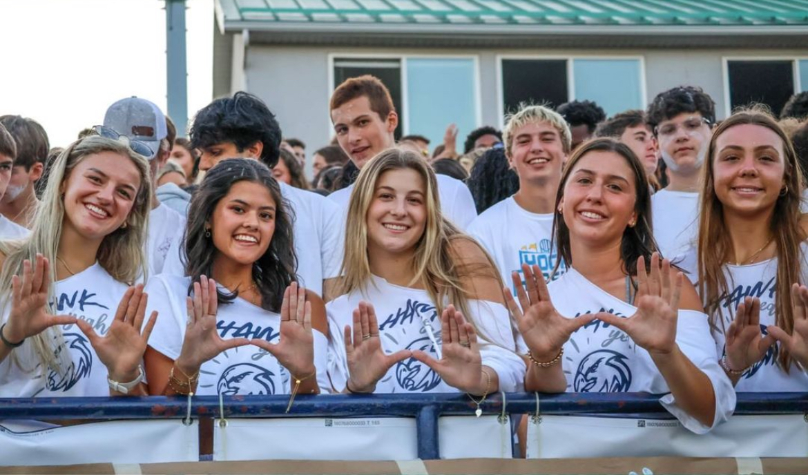 Urbana’s students are igniting school spirit with a vibrant white-out theme to cheer on our team!(Alexa Roberton, Hannah Milor, Mayson Smith, Mia Hostler, Helaina Cullum)