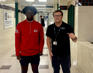 Mr. Sullivan and Deron Odame show team spirit as the 2024-2025 NFL season starts tonight with Ravens vs Chiefs!

