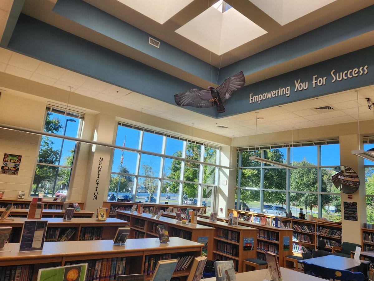 The media center of Urbana Middle School, where students are frequently tutored.