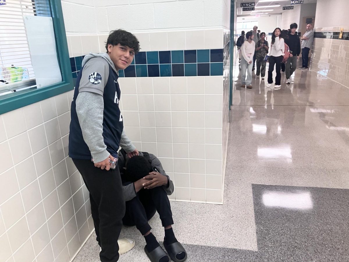 Sophomore Mateo Cornejo tries to succor a bullying victim in the halls.