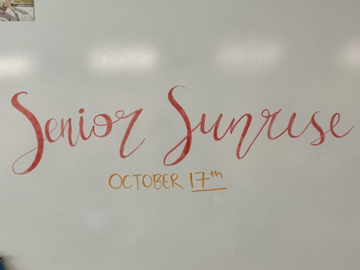 An announcement advertising one of the few senior events planned for the class of 2025.