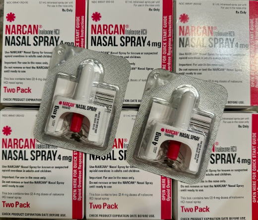 Naloxone in it's nasal spray form can be given out to government employees. 