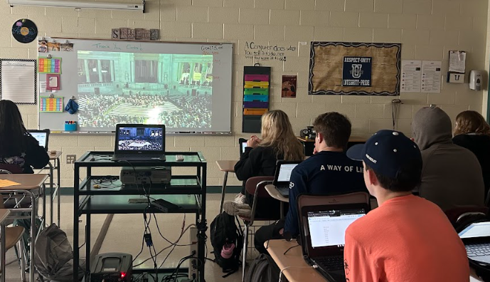 Students in Ms. Samira Diggs' journalism class learn about respecting veterans and the day dedicated to them.