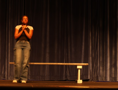 Nancy Palo practices her solo performance of "Michael in the Bathroom" from the Musical Be More Chill.