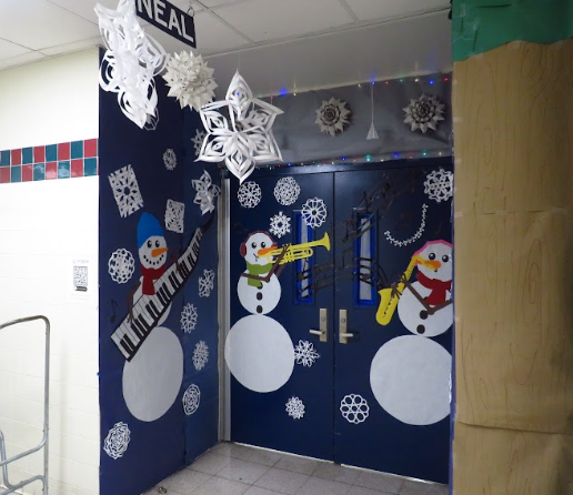 One of the winner's of the competition was band director Mr. Neal's classroom door.