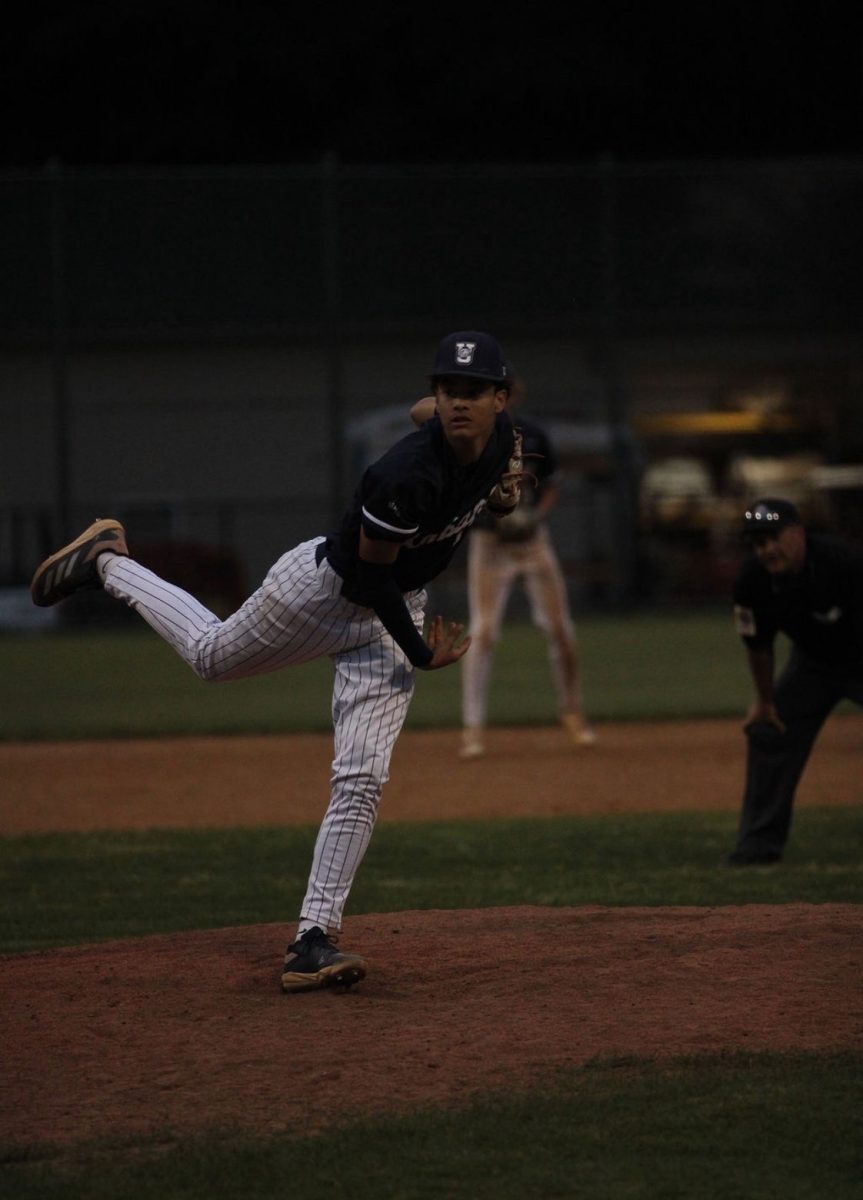Landon is at the mound in the state championship vs. Broadneck lookIng to secure a strikeout.